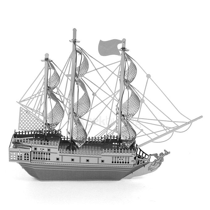 MINI DIY 3D Nanometal Model CORSAIR Pirate Ship Puzzle - Silver