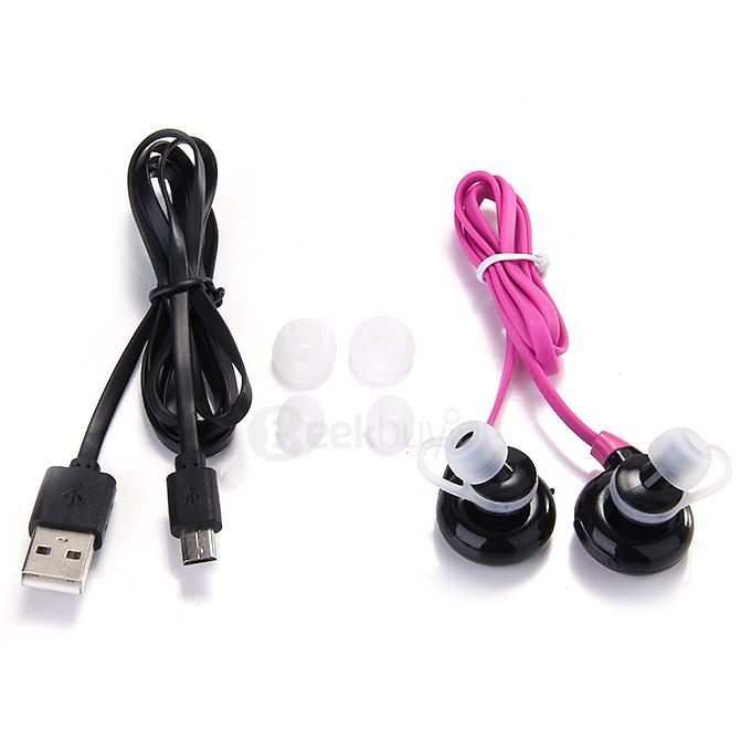 BT-H108 Bluetooth Stereo Headset BT4.1 Headphone Wireless Earbuds Sports Earphone Dual Power Supply - Pink