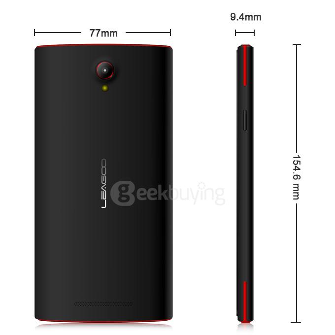 LEAGOO Elite 5 5.5inch 64bit 4G FDD-LTE Android 5.1 Smartphone MTK6735 Quad Core 2GB 16GB 13.0MP OTG - Black