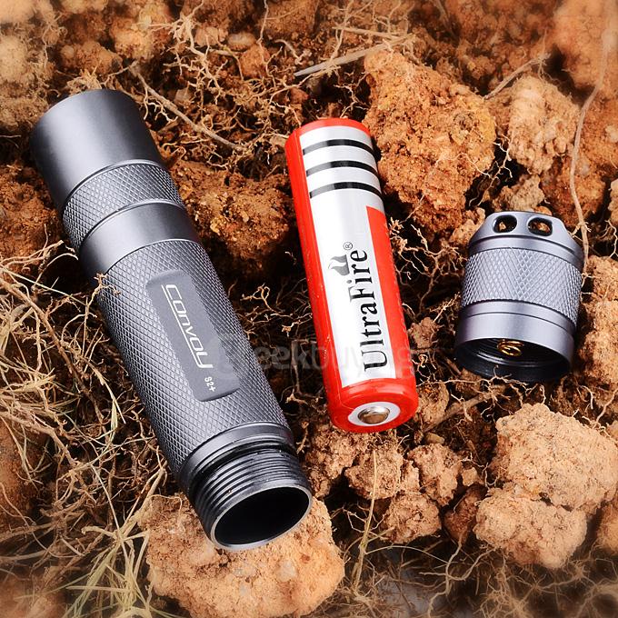 Convoy S2+ Cree XM-L2 U2-1A 350lm 2-Group 8-Mode White Light LED Flashlight - Titanium