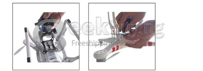 Aluminum Brushless Gimbal for GoPro Sport Camera DJI Phantom Aircraft - Silver