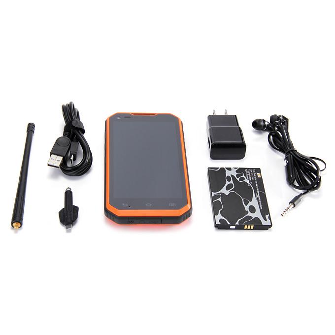 DIGOOR DG2 Plus IP68 Rugged Phone 5.0inch Android 4.4 MTK6582 Quad Core 1.3GHz 1GB 8GB 8.0MP Talkback Miracast - Orange