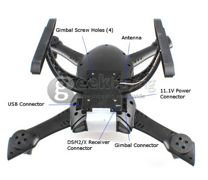 HISKY HMX280 5CH RC Quadcopter 2.4G 6 Axis Gryo CC3D Brushless Motor RTF