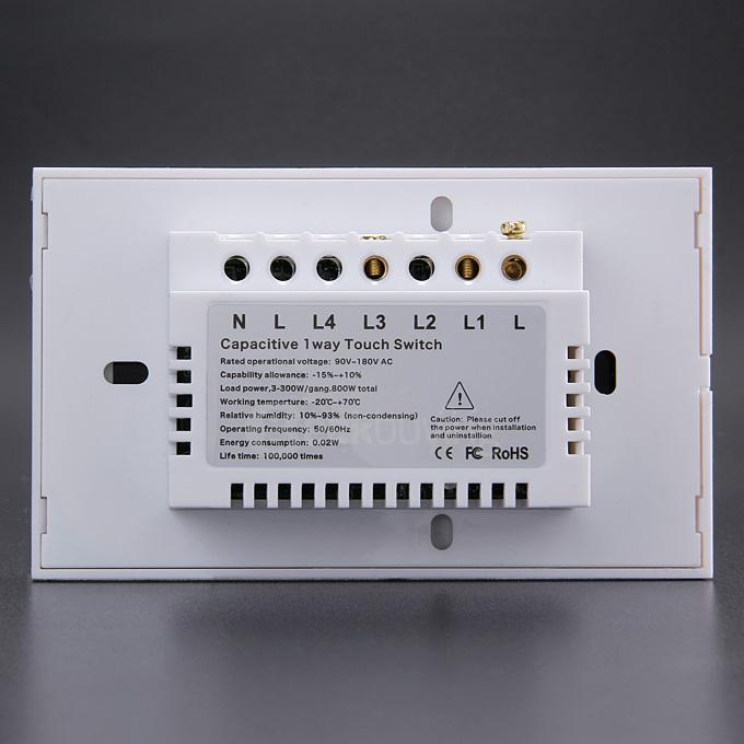 Funry Y8 Home Touch Switch Double Touch Control 1 Way Intelligent Control Switch With Overload Protection - US