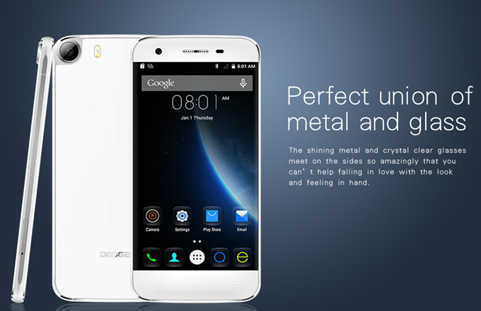 DOOGEE F3 Pro 4G 5.0Inch FHD Android 5.1 3GB 16GB Smartphone MTK6753 64bit Octa Core 2.5D Corning Gorilla Glass - Black