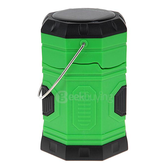 Y03 Solar Power Rechargeable 7-LED Camping Light With USB Interface - Green
