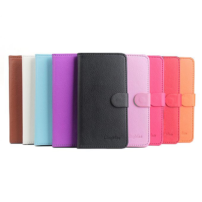Protective Hard Cover Flip Stand Leather Case for Sony Xperia M4 Smartphone - Black