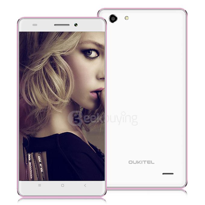 OUKITEL U2 4G LTE Smartphone 5.0inch Android 5.1 64bit MTK6735M Quad Core 1.0Ghz 1GB RAM 8GB ROM - Pink Frame