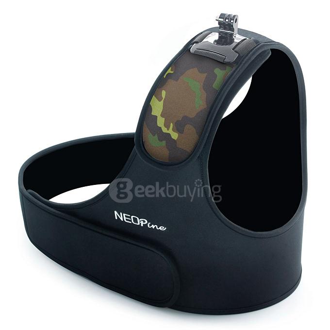NEOpine SCM-1 Adjustable Single Shoulder Strap Chest Camera Mount for Gopro Camera - Green
