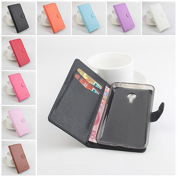 Protective Hard Cover Flip Stand Leather Case for MEIZU MX4 Smartphone - Blue