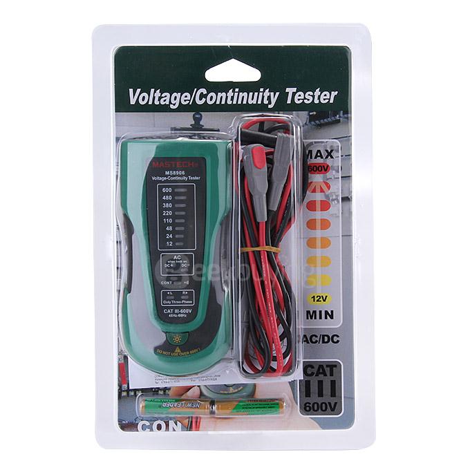 MASTECH MS8906 Voltage/Continuity Tester Phase Sequence/Live Wire/Lighting Function Measuring Instrument