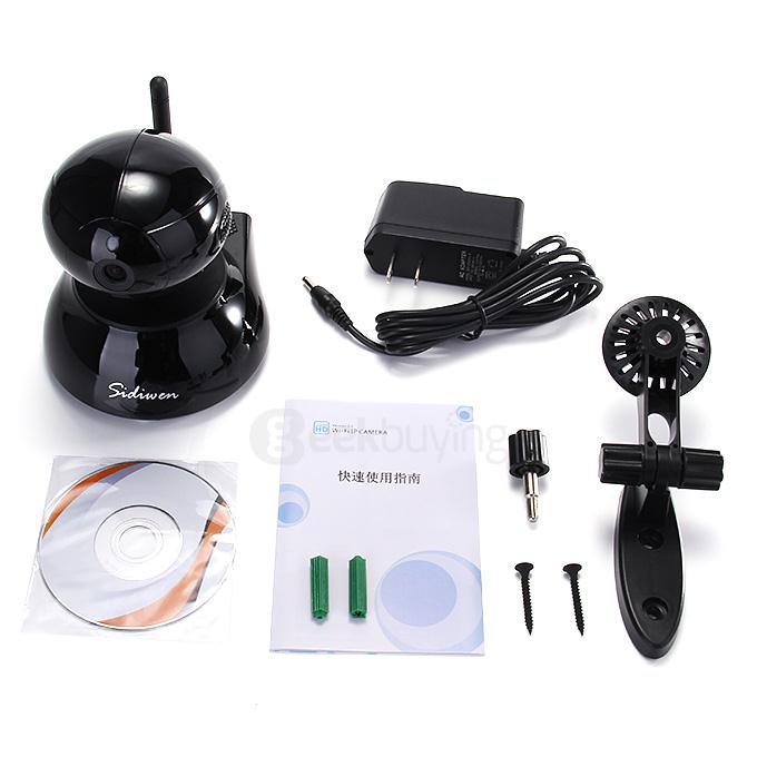 Sidiwen SDW-001P Home Security 720P HD Onvif Indoor WiFi IP Camera Smart Video Monitoring Wireless Camera - Black