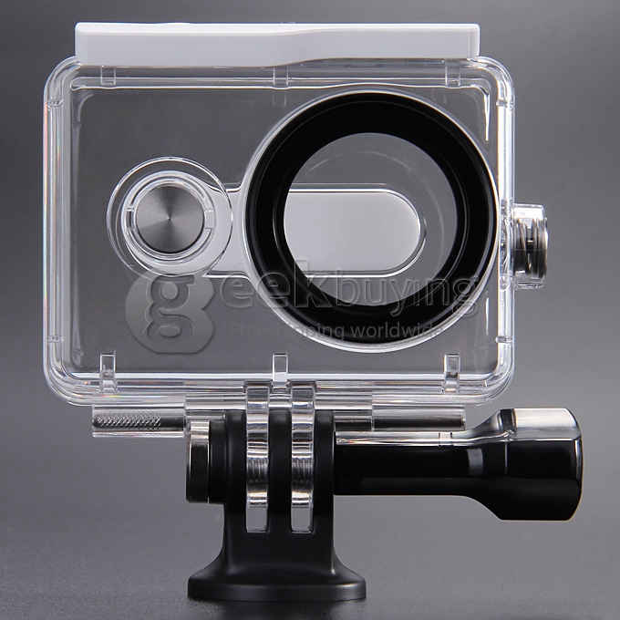 [HK Stock] Original Xiaoyi Waterproof Case for Xiaoyi Yi Xiaoyi Sports Camera Diving 40M Protective Housing - Transparent + White