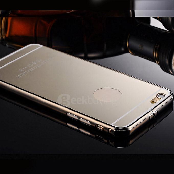 KXX Luxury Aluminum Metal Frame with Ultra-thin Mirror Glass Back Cover for iPhone 6 4.7