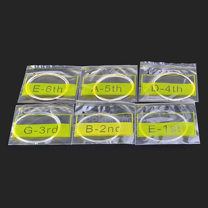 William 6Pcs/Set Durable Stainless Steel Strings for Classical Guitars  - Beige + Silver