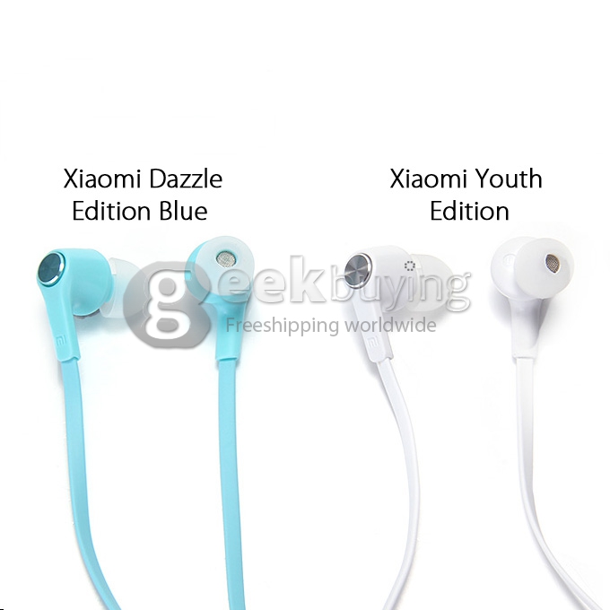Original Xiaomi Piston III Dazzle Edition Earphones With Mellow Bass/Remote Mic For Android iOS - Glacier Blue