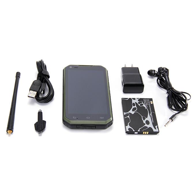DIGOOR DG2 Plus IP68 Rugged Phone 5.0inch Android 4.4 MTK6582 Quad Core 1.3GHz 1GB 8GB 8.0MP Talkback Miracast - Green
