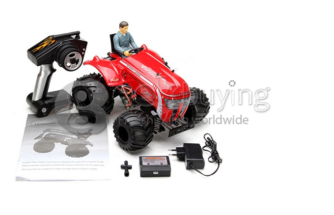 Wltoys P949 1:10 Monster Tractor 2.4G 30KM/H 2WD Lifting Stunts Off Road RC Car RTR - Red