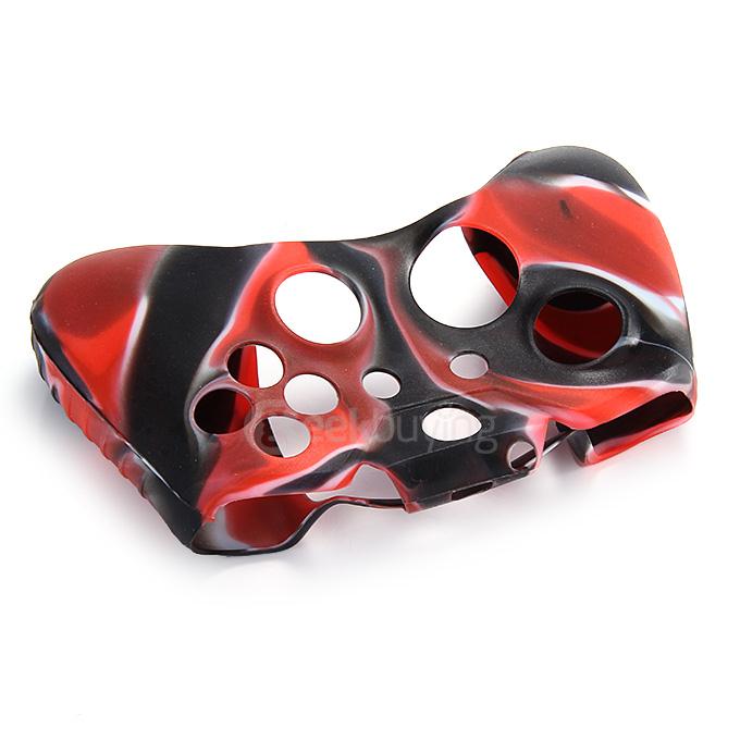 Silicone Protective Cover Case for XBOX ONE Controller - Black + Light Red