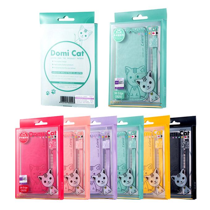 Leiers Domi Cat TPU Leather Case Protective Cover for Samsung GALAXY S6 G9200 - Yellow