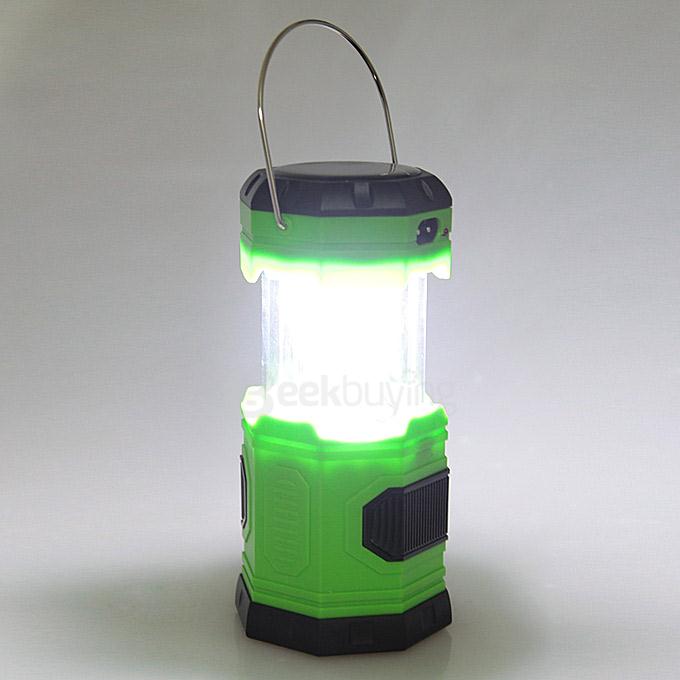 Y03 Solar Power Rechargeable 7-LED Camping Light With USB Interface - Green