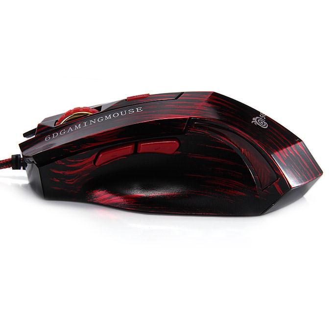 SONGIU G4 Professional Wired 2600DPI Gaming Mouse - Red + Black