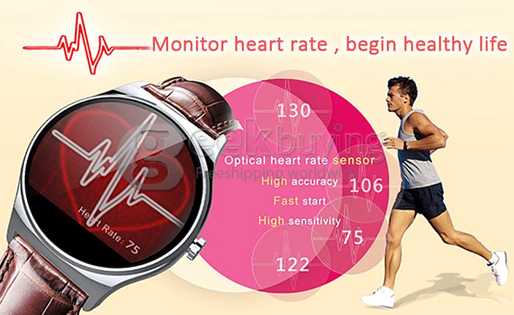 RWATCH R11 Smart Infrared Remote Controller Heart Rate Monitor MT 2501 Watch -Black