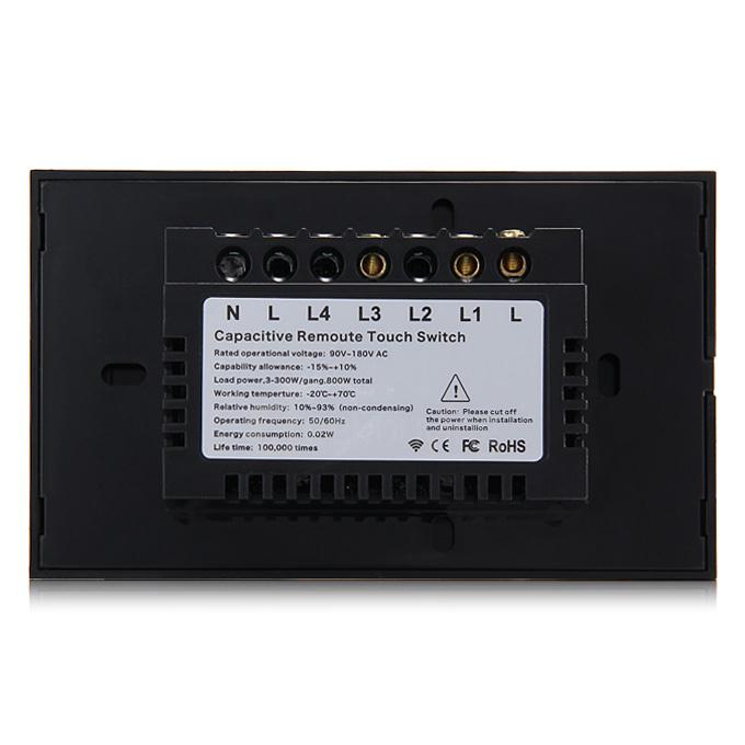 Funry Y8 Home Touch Switch Double Remote Control Intelligent Control Switch With Overload Protection - US