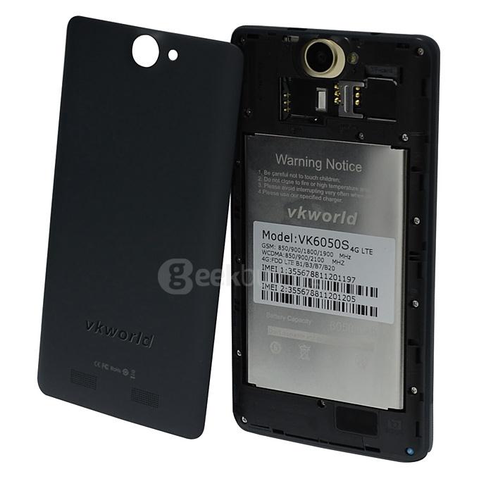 VKWORLD VK6050S 5.5inch 4G LTE Android 5.1 2GB 16GB Smartphone 6050mAh Battery 64bit MT6735 Quad Core Hotknot - Black