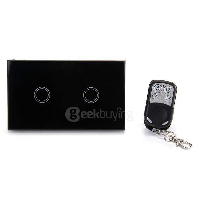 Funry Y8 Home Touch Switch Double Remote Control Intelligent Control Switch With Overload Protection - US