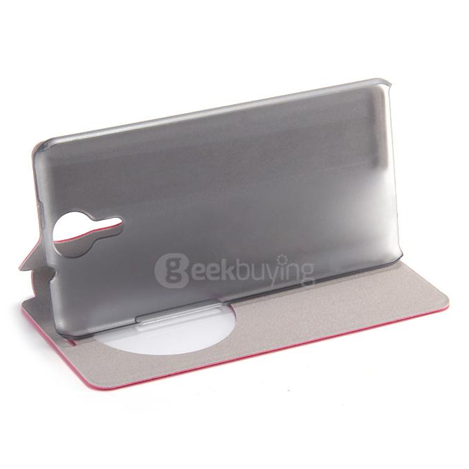 Protective Hard Cover Flip Stand Leather Case for Ulefone Be Touch / Be Touch 2 Smartphone - Rose