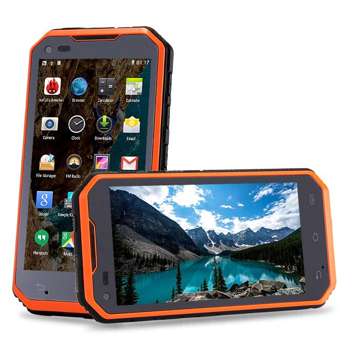 DIGOOR DG2 Plus IP68 Rugged Phone 5.0inch Android 4.4 MTK6582 Quad Core 1.3GHz 1GB 8GB 8.0MP Talkback Miracast - Orange