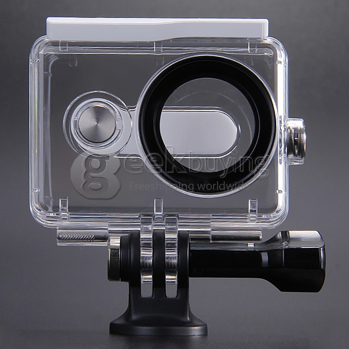 [HK Stock] Original Xiaoyi Waterproof Case for Xiaoyi Yi Xiaoyi Sports Camera Diving 40M Protective Housing - Transparent + White