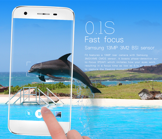 DOOGEE F3 Pro 4G 5.0Inch FHD Android 5.1 3GB 16GB Smartphone MTK6753 64bit Octa Core 2.5D Corning Gorilla Glass - Black