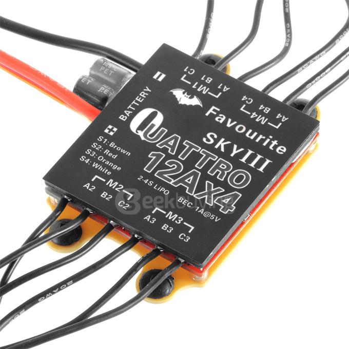 12A 4 Axis Brushless ESC 4 In 1 With Low-Voltage/Over-Heat Protection