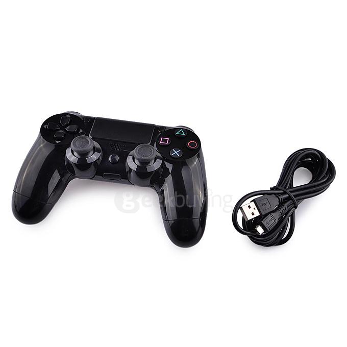 [Spain Stock]PS4 USB Wired Gaming Controller Gamepad With Analog Sticks Half Cracked Version for PC / Laptop / PlayStation 4 - Black