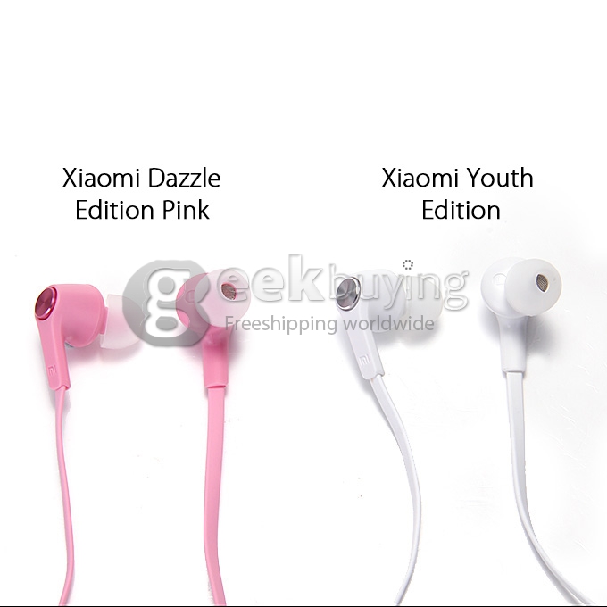 Original Xiaomi Piston III Dazzle Edition Earphones With Mellow Bass/Remote Mic For Android iOS - Cherry Pink