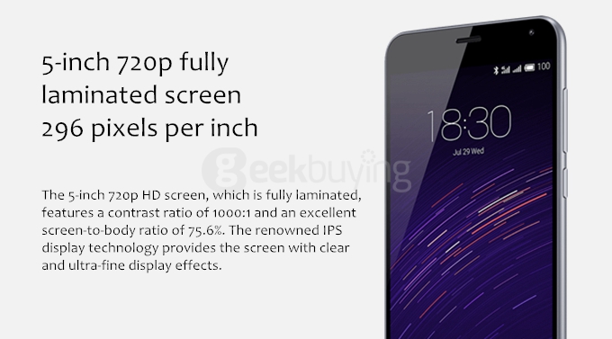 MEIZU M2 Mini 5.0inch 4G Android 5.1 Flyme 4.5 2GB 16GB Smartphone 64bit MT6735 Quad Core 13.0MP 5.0MP Miracast - White
