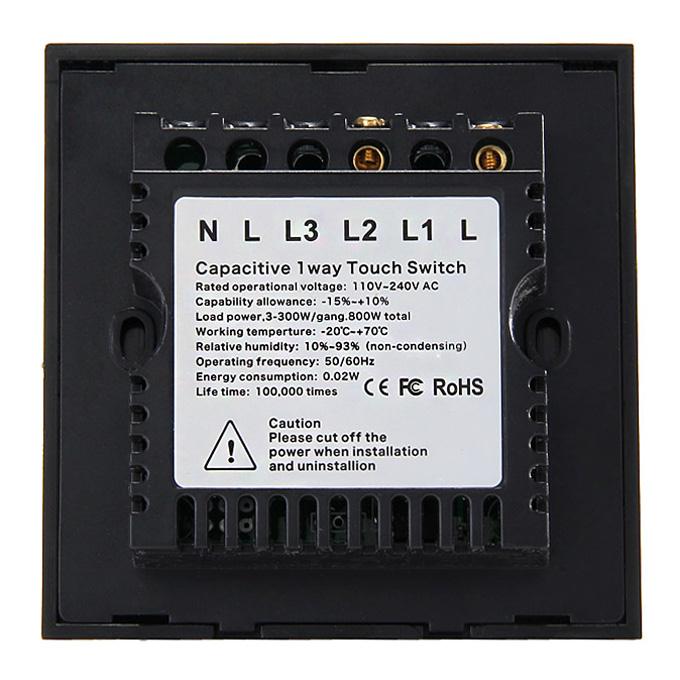 Funry Y8 Home Touch Switch Single Touch Control 1 Way Intelligent Control Switch With Overload Protection - EU