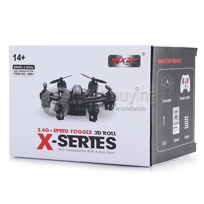 MJX X901 Nano Hexacopter 2.4G 6 Axis Gryo 3D Flip One Key To Roll Mini Drone With Transmitter - White