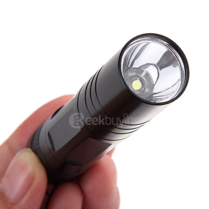 [HK Stock] Small Sun ZY-551 200Lm Super Mini AA LED Flashlight Torch for Outdoor Activities  -  Black