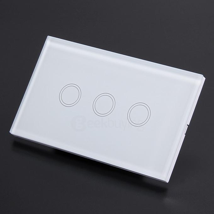 Funry Y8 Home Touch Switch Triple Touch Control 1 Way Intelligent Control Switch With Overload Protection - US