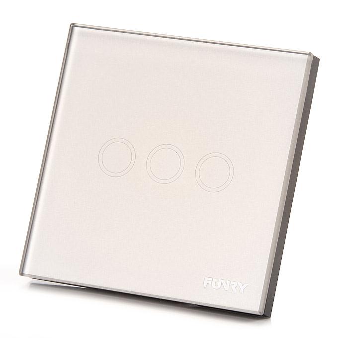 Funry Y8 Home Touch Switch Triple Touch Control 1 Way Intelligent Control Switch With Overload Protection - EU
