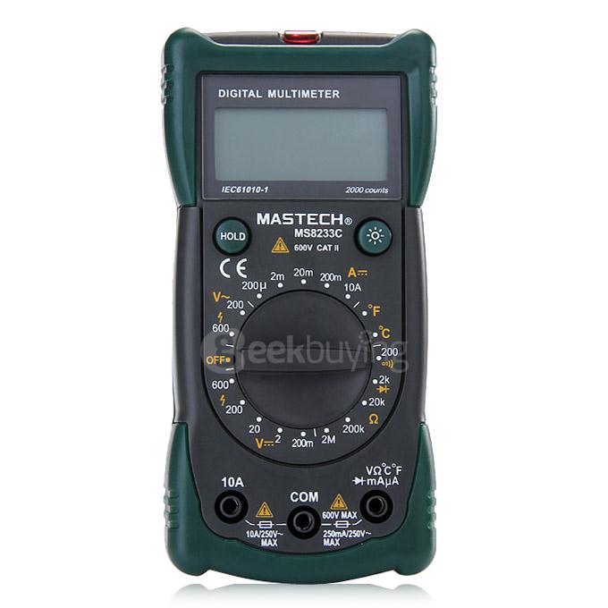 MASTECH MS8233C Digital Multimeter Temperature/AC/DC/Continuity/Diode Tester