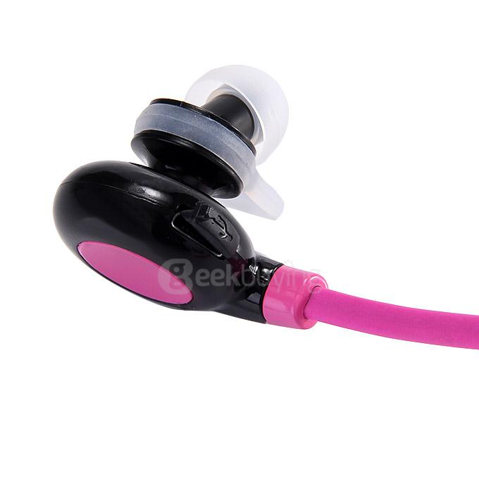 BT-H108 Bluetooth Stereo Headset BT4.1 Headphone Wireless Earbuds Sports Earphone Dual Power Supply - Pink