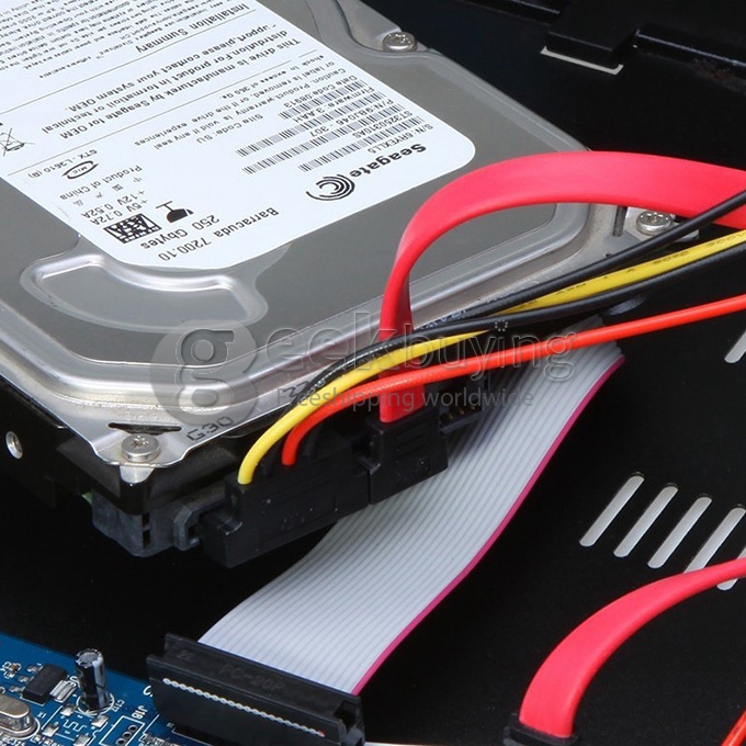 H.264 1/4' Color CMOS Weatherproof Surveillance DVR Kit with 36 LEDs 480TV Lines 4CH CCTV Camera System