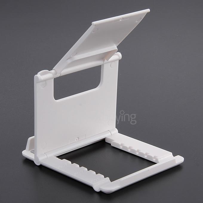 DZ-902 Universal Plastic Holder Fold Stand For iPhone iPad And Mobile Devices - White