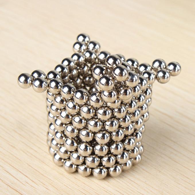 216Pcs 5mm Sliver DIY Neocube Magic Beads Magnetic Balls Puzzle