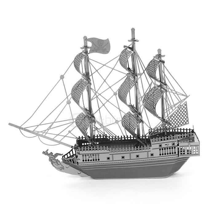 MINI DIY 3D Nanometal Model CORSAIR Pirate Ship Puzzle - Silver