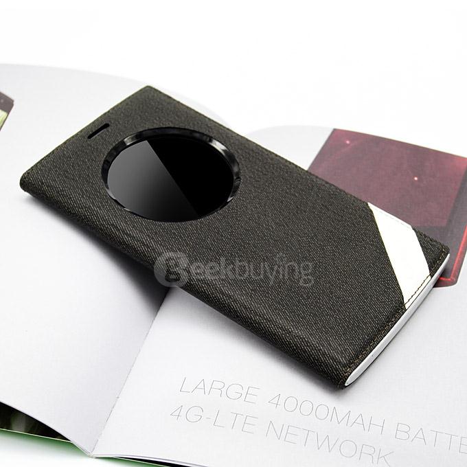 Original Protective PU Leather Hard Flip Cover Shell for LEAGOO Elite 5 - Black